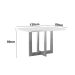Mesa de Jantar Retangular com Tampo de Vidro Tália Off White e Imbuia 120 cm