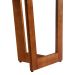Mesa de Jantar Retangular com Tampo de Vidro Tália Off White e Imbuia 180 cm