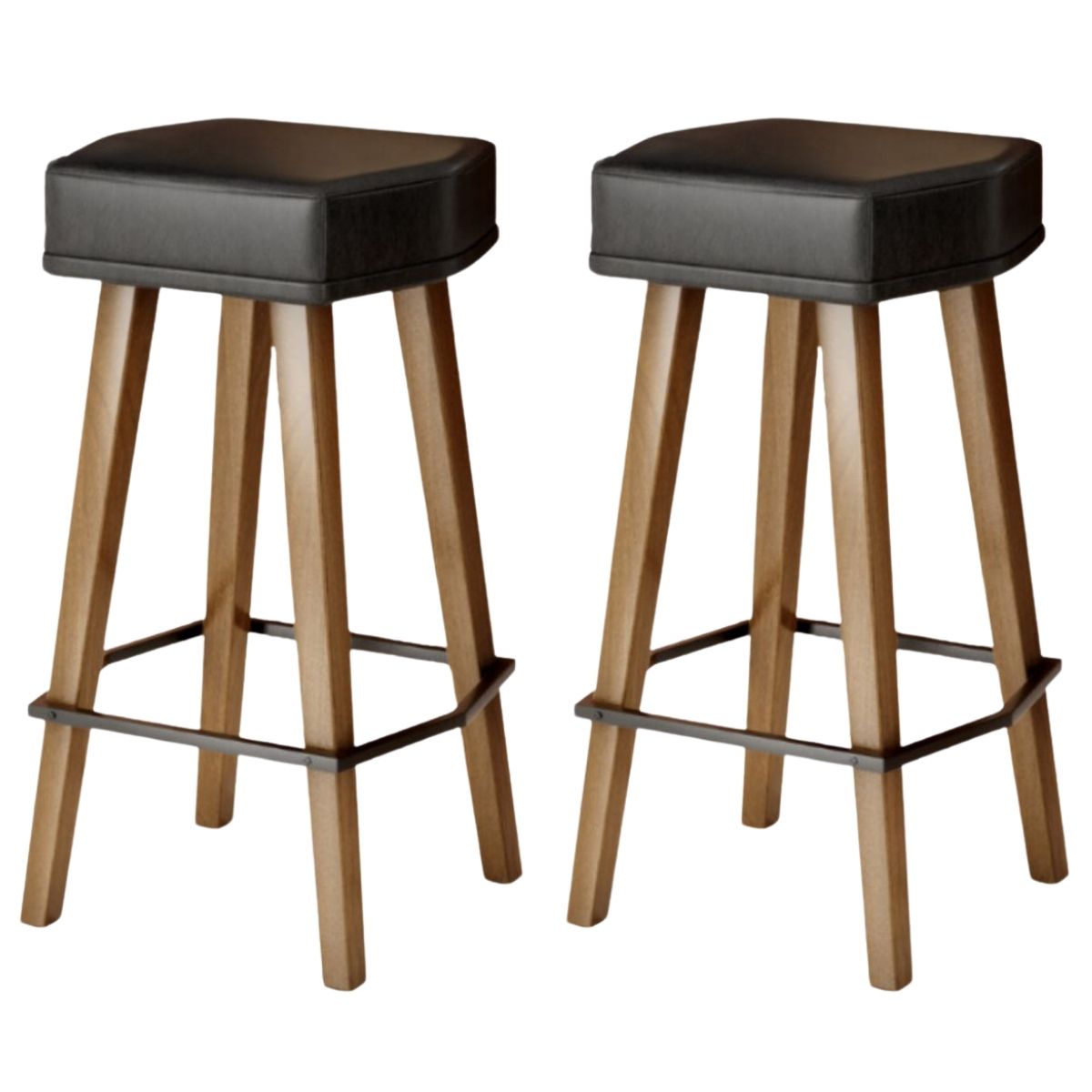 2 Banquetas Alta com Encosto para Bar Cozinha MOBLAN decor