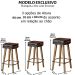 2 Banquetas Alta com Encosto para Bar Cozinha MOBLAN decor