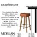 2 Banquetas Alta com Encosto para Bar Cozinha MOBLAN decor