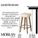 2 Banquetas Alta com Encosto para Bar Cozinha MOBLAN decor