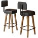 2 Banquetas Alta com Encosto para Cozinha Bar MOBLAN decor