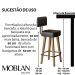 2 Banquetas Alta com Encosto para Cozinha Bar MOBLAN decor