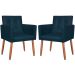 2 Cadeira Poltronas Conforto Corino Para Escritório Sala Luxo MOBLAN decor