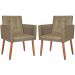 2 Cadeira Poltronas Conforto Corino Para Escritório Sala Luxo MOBLAN decor