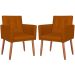2 Cadeira Poltronas Conforto Corino Para Escritório Sala Luxo MOBLAN decor