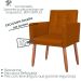 2 Cadeira Poltronas Conforto Corino Para Escritório Sala Luxo MOBLAN decor