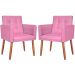 2 Cadeira Poltronas Conforto Corino Para Escritório Sala Luxo MOBLAN decor