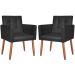 2 Cadeira Poltronas Conforto Corino Para Escritório Sala Luxo MOBLAN decor