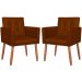 2 Cadeira Poltronas Conforto Corino Para Escritório Sala Luxo MOBLAN decor