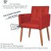2 Cadeira Poltronas Conforto Corino Para Escritório Sala Luxo MOBLAN decor