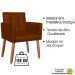 2 Cadeira Poltronas Conforto Corino Para Escritório Sala Luxo MOBLAN decor