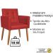 2 Cadeira Poltronas Conforto Corino Para Escritório Sala Luxo MOBLAN decor
