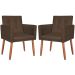2 Cadeira Poltronas Conforto Corino Para Escritório Sala Luxo MOBLAN decor