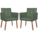 2 Cadeira Poltronas Conforto Corino Para Escritório Sala Luxo MOBLAN decor