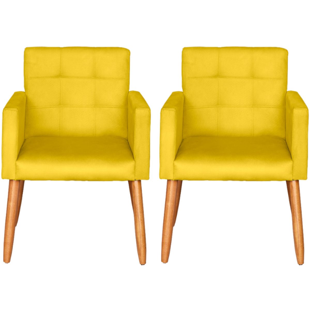 2 Cadeira Poltronas Conforto Para Escritório Sala Luxo MOBLAN decor