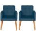 2 Cadeira Poltronas Conforto Para Escritório Sala Luxo MOBLAN decor
