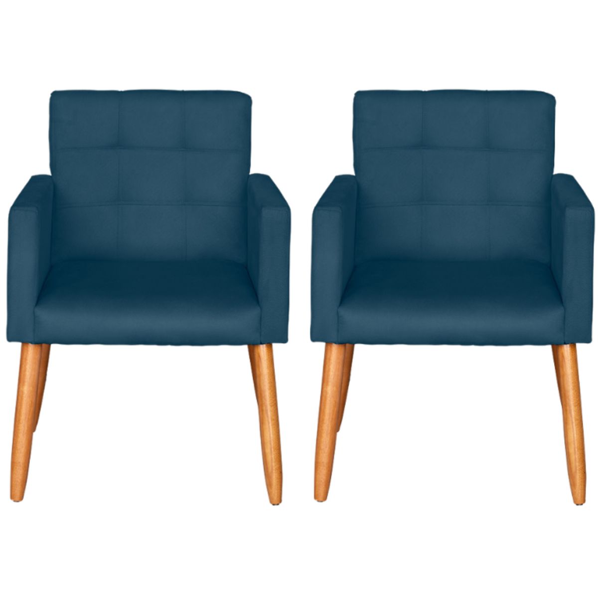 2 Cadeira Poltronas Conforto Para Escritório Sala Luxo MOBLAN decor