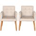2 Cadeira Poltronas Conforto Para Escritório Sala Luxo MOBLAN decor