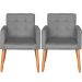 2 Cadeira Poltronas Conforto Para Escritório Sala Luxo MOBLAN decor