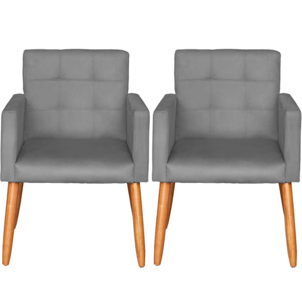 2 Cadeira Poltronas Conforto Para Escritório Sala Luxo MOBLAN decor