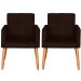 2 Cadeira Poltronas Conforto Para Escritório Sala Luxo MOBLAN decor