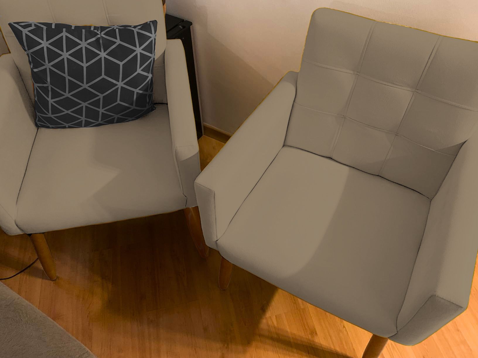 2 Cadeira Poltronas Conforto Para Escritório Sala Luxo MOBLAN decor