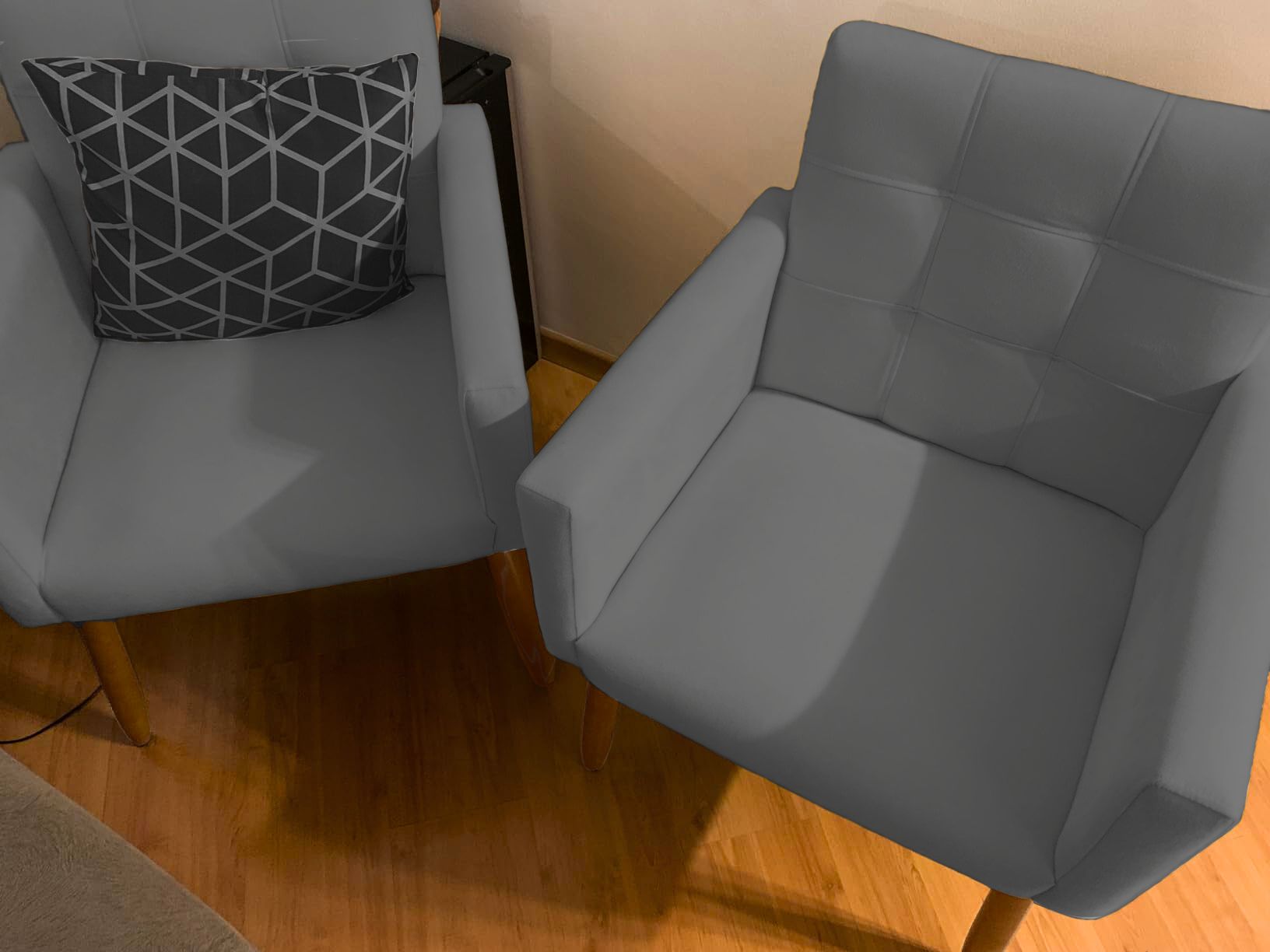 2 Cadeira Poltronas Conforto Para Escritório Sala Luxo MOBLAN decor