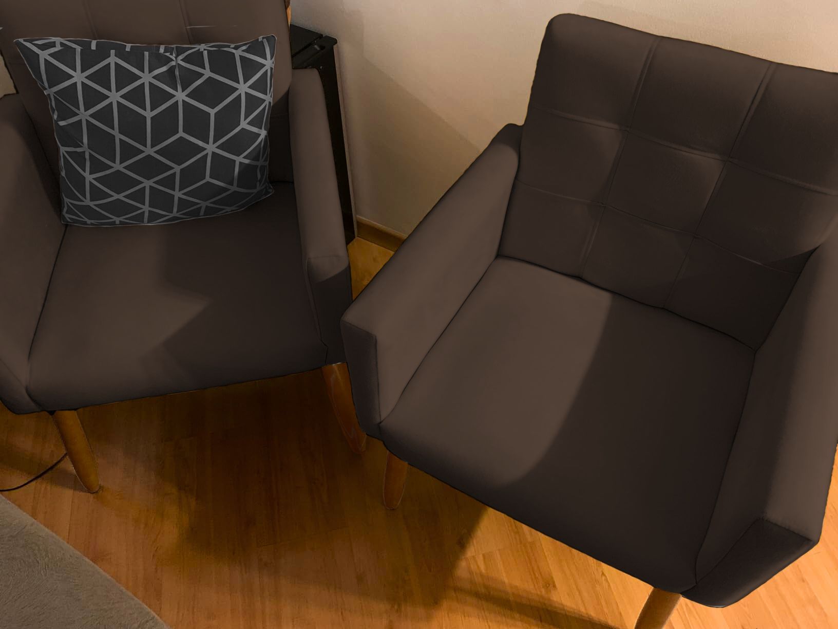2 Cadeira Poltronas Conforto Para Escritório Sala Luxo MOBLAN decor