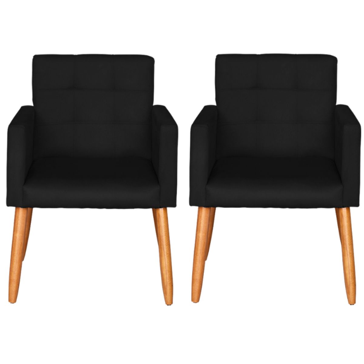 2 Cadeira Poltronas Conforto Para Escritório Sala Luxo MOBLAN decor