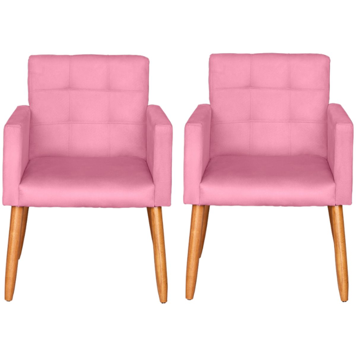 2 Cadeira Poltronas Conforto Para Escritório Sala Luxo MOBLAN decor
