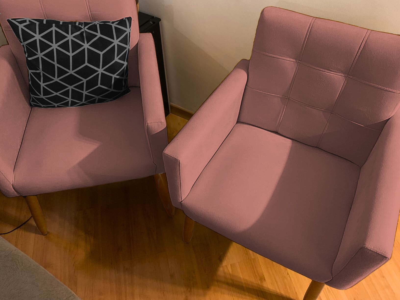 2 Cadeira Poltronas Conforto Para Escritório Sala Luxo MOBLAN decor