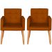 2 Cadeira Poltronas Conforto Para Escritório Sala Luxo MOBLAN decor