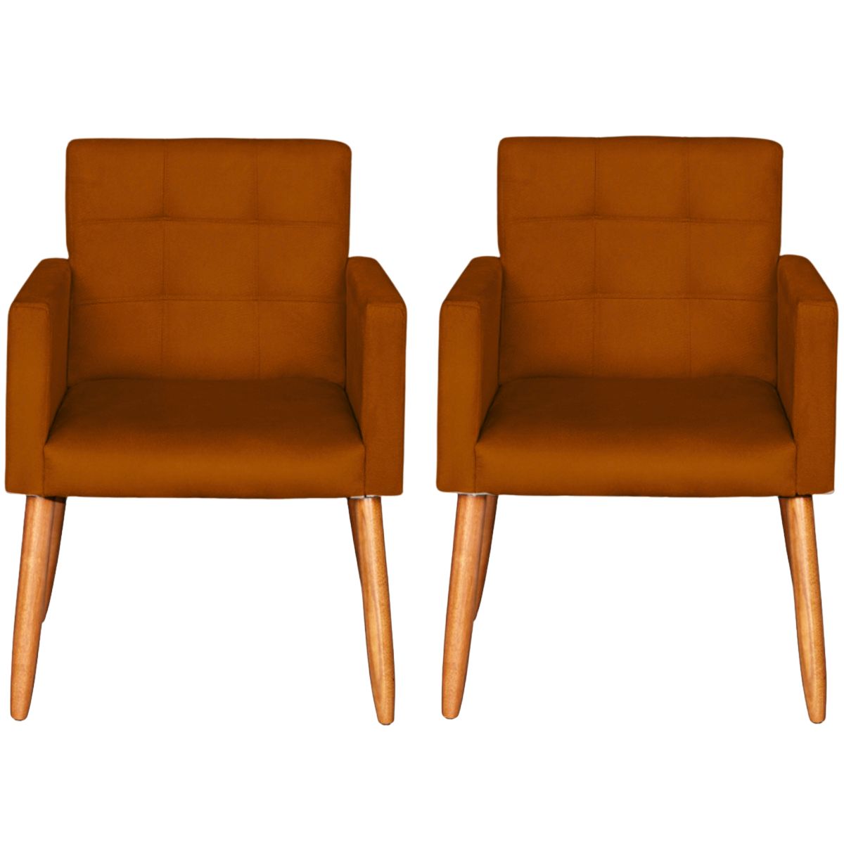 2 Cadeira Poltronas Conforto Para Escritório Sala Luxo MOBLAN decor
