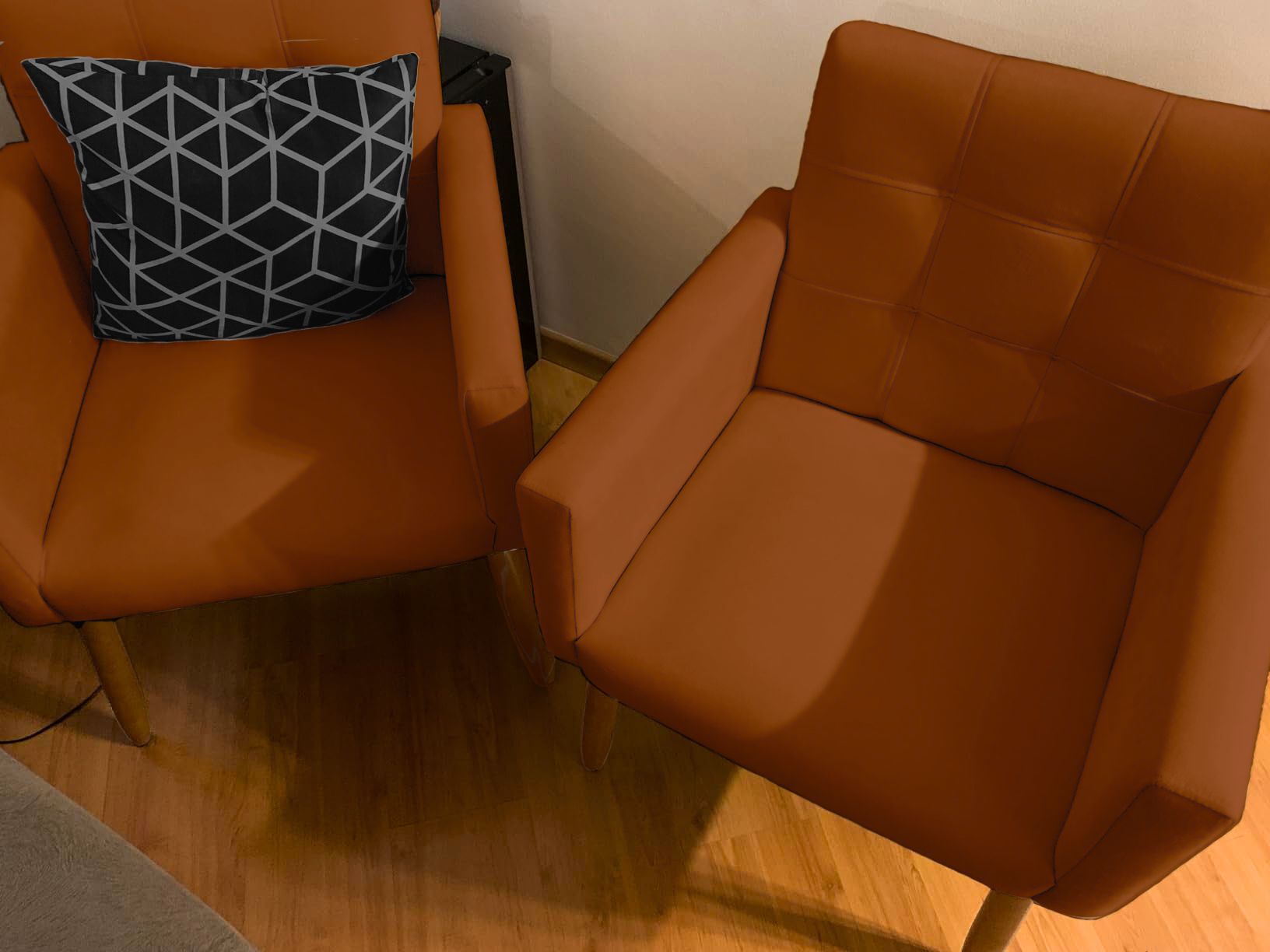 2 Cadeira Poltronas Conforto Para Escritório Sala Luxo MOBLAN decor
