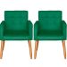 2 Cadeira Poltronas Conforto Para Escritório Sala Luxo MOBLAN decor