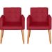 2 Cadeira Poltronas Conforto Para Escritório Sala Luxo MOBLAN decor