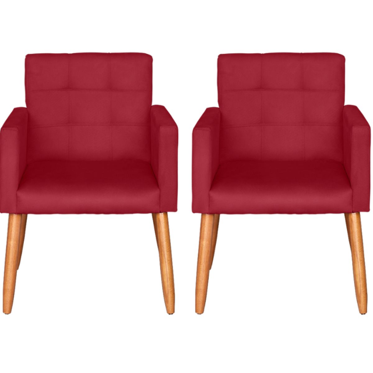 2 Cadeira Poltronas Conforto Para Escritório Sala Luxo MOBLAN decor