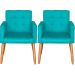 2 Cadeira Poltronas Conforto Para Escritório Sala Luxo MOBLAN decor
