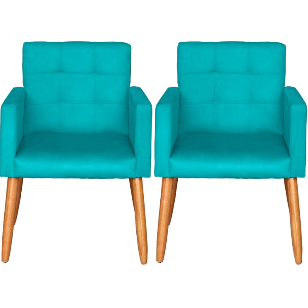 2 Cadeira Poltronas Conforto Para Escritório Sala Luxo MOBLAN decor