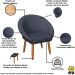 2 Poltronas Decorativa Corino Moderna para Sala de Estar Recepção Reforçada MOBLAN decor