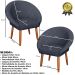 2 Poltronas Decorativa Corino Moderna para Sala de Estar Recepção Reforçada MOBLAN decor