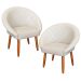 2 Poltronas Decorativa Corino Moderna para Sala de Estar Recepção Reforçada MOBLAN decor