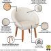 2 Poltronas Decorativa Corino Moderna para Sala de Estar Recepção Reforçada MOBLAN decor