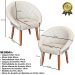 2 Poltronas Decorativa Corino Moderna para Sala de Estar Recepção Reforçada MOBLAN decor
