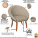 2 Poltronas Decorativa Corino Moderna para Sala de Estar Recepção Reforçada MOBLAN decor