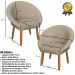 2 Poltronas Decorativa Corino Moderna para Sala de Estar Recepção Reforçada MOBLAN decor