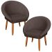 2 Poltronas Decorativa Corino Moderna para Sala de Estar Recepção Reforçada MOBLAN decor