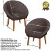 2 Poltronas Decorativa Corino Moderna para Sala de Estar Recepção Reforçada MOBLAN decor
